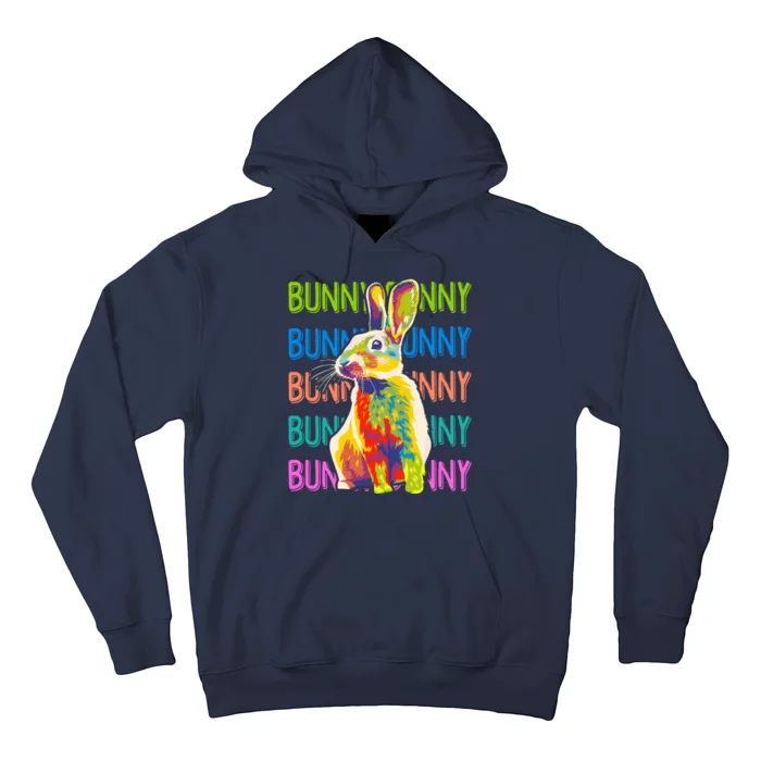 Cute Multicolor Easter Bunny Rabbit Hoodie