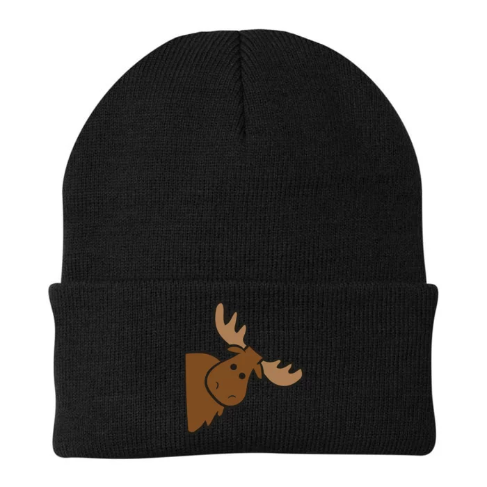 Cute Moose Elk Deer Funny Alaska Moose Knit Cap Winter Beanie