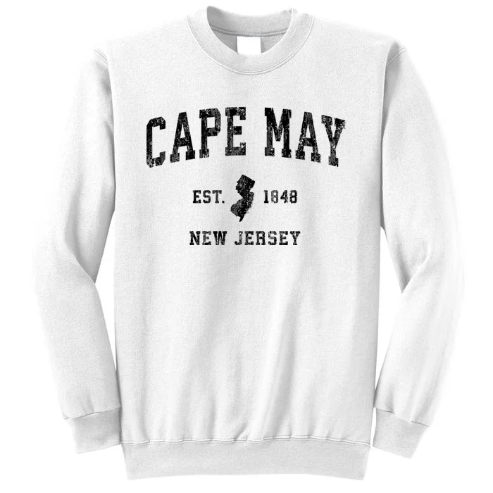 Cape May Est 1848 New Jersey Nj Vintage Established Athletic Sports Design Sweatshirt