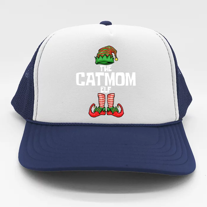 Cat Mom Elf Mother Christmas Matching Family Gift Trucker Hat