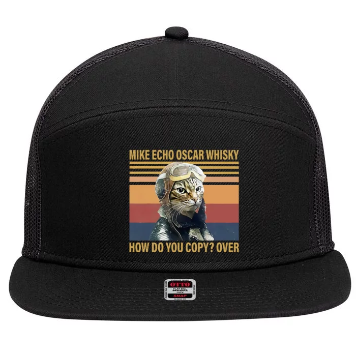 Cat Mike Echo Oscar Whisky How Do You Copy Over Vintage 7 Panel Mesh Trucker Snapback Hat