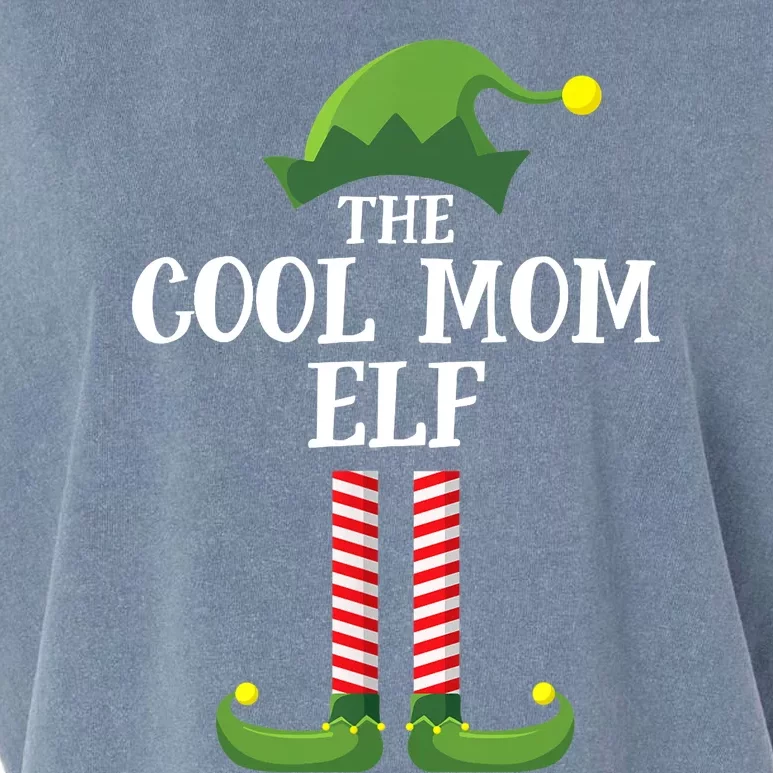 Cool Mom Elf Matching Family Group Christmas Party Garment-Dyed Women's Muscle Tee