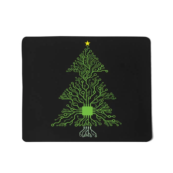 Christmas Mechanical Engineer Digital Electronic Tree Mousepad