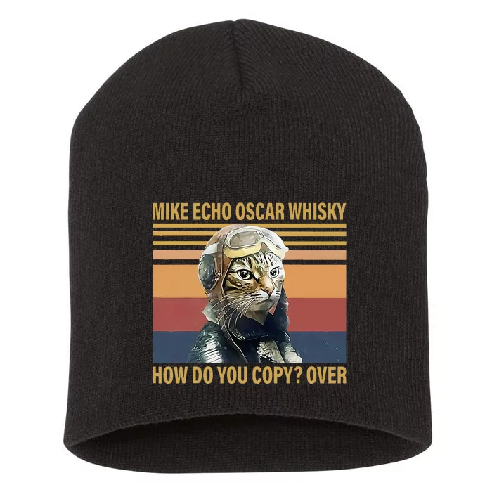 Cat Mike Echo Oscar Whisky How Do You Copy Over Vintage Short Acrylic Beanie