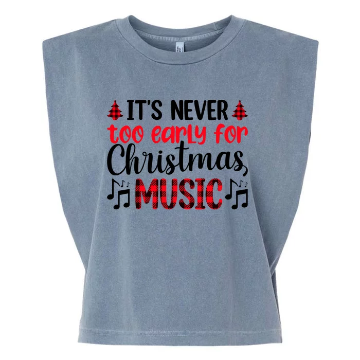 Christmas Music Enthusiast Graphic Garment-Dyed Women's Muscle Tee