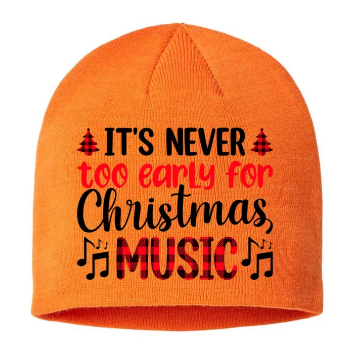 Christmas Music Enthusiast Graphic 8 1/2in Sustainable Knit Beanie