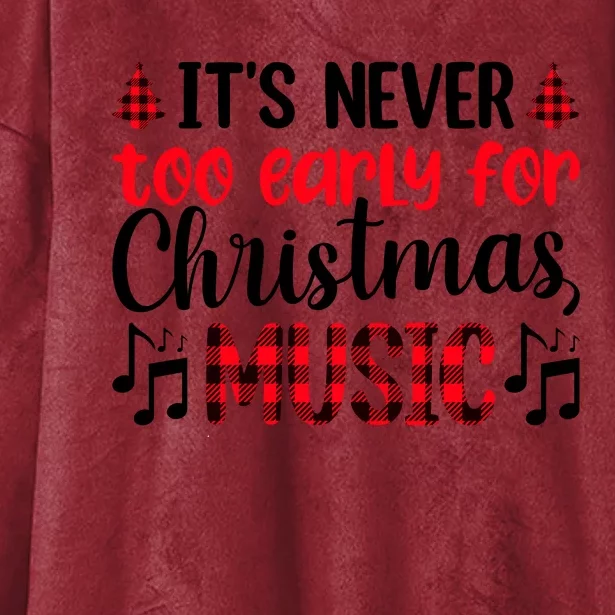 Christmas Music Enthusiast Graphic Hooded Wearable Blanket