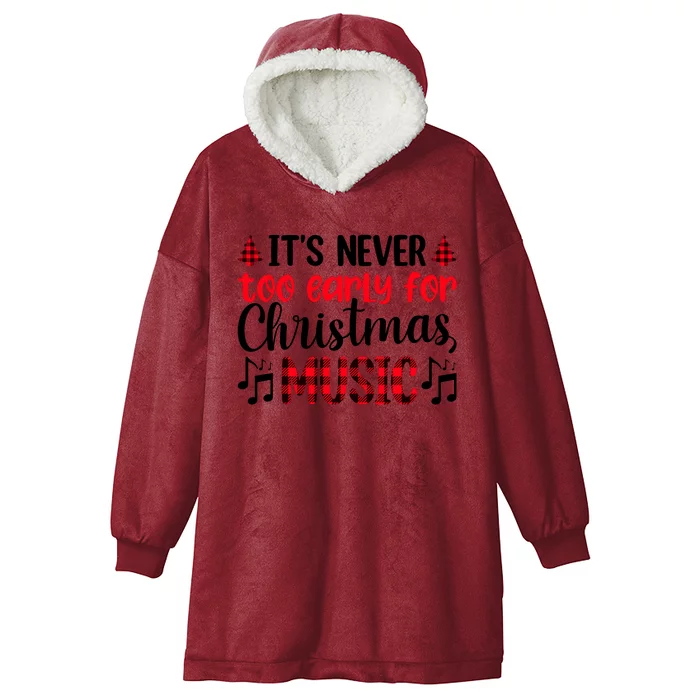 Christmas Music Enthusiast Graphic Hooded Wearable Blanket