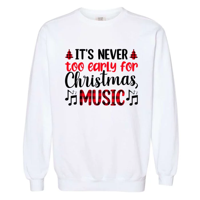 Christmas Music Enthusiast Graphic Garment-Dyed Sweatshirt