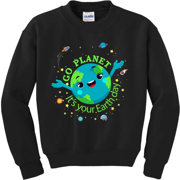 Cute Mother Earth Day Save Our Planet Kids Sweatshirt