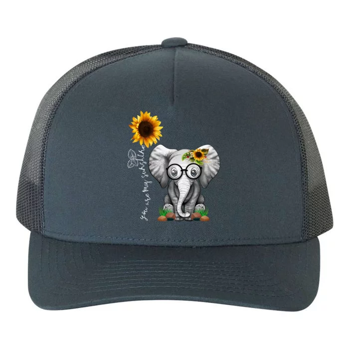 Cute Mama Elephant With Sunflower Gift You Are My Sunshine Gift Yupoong Adult 5-Panel Trucker Hat