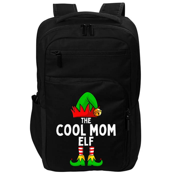 Cool Mom Elf Matching Family Christmas Women Impact Tech Backpack