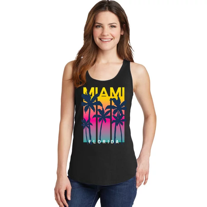 Cool Miami Florida I Love Miami Miami Ladies Essential Tank