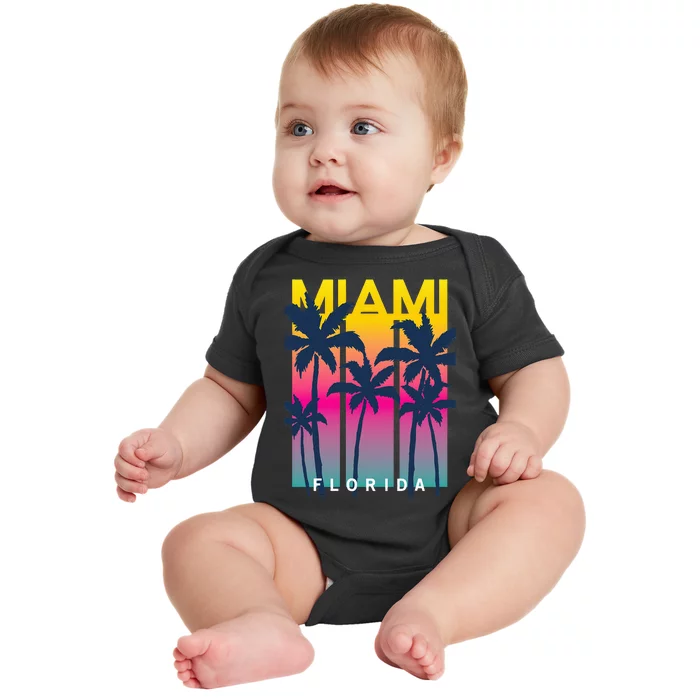 Cool Miami Florida I Love Miami Miami Baby Bodysuit