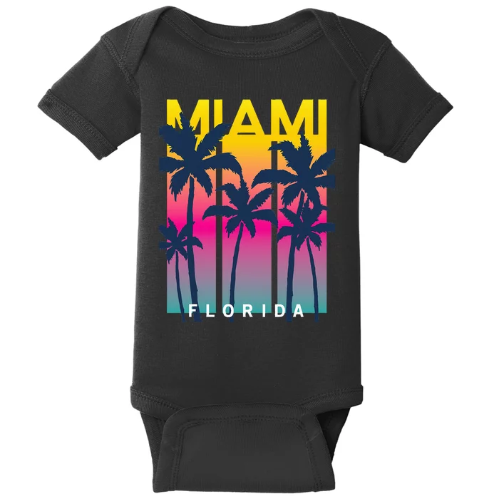 Cool Miami Florida I Love Miami Miami Baby Bodysuit