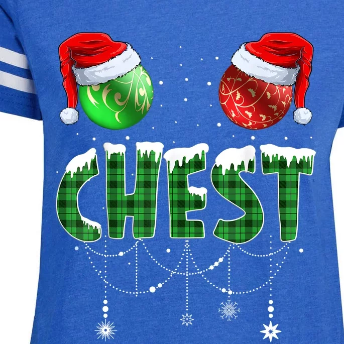 Chestnuts Matching Family Funny Chest Nuts Christmas Couples Enza Ladies Jersey Football T-Shirt