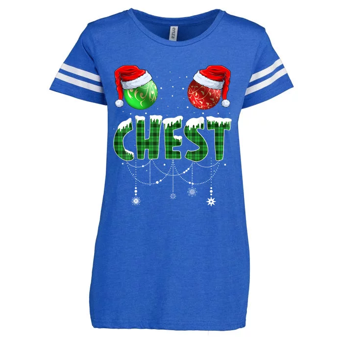 Chestnuts Matching Family Funny Chest Nuts Christmas Couples Enza Ladies Jersey Football T-Shirt