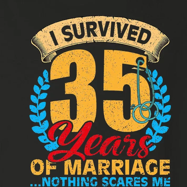 Couples Married for 35 years Funny 35th wedding anniversary Toddler Long Sleeve Shirt