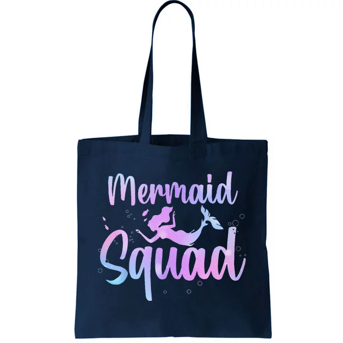 Cute Mermaid For Sea Mermaid Birthday Squad Tote Bag