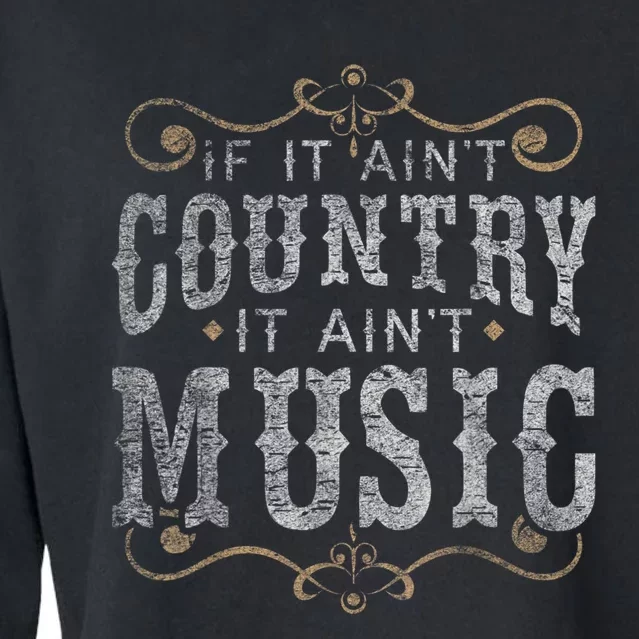 Country Music Fan Country Musician Country Music Lover Cropped Pullover Crew