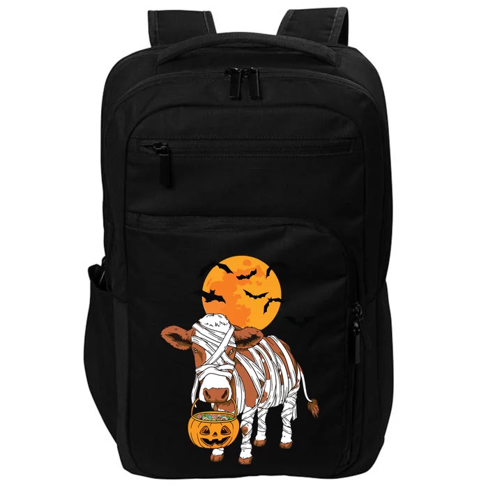 Cow Mummy Funny Halloween Farmer Impact Tech Backpack