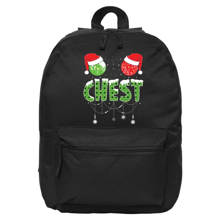 Chestnuts Matching Family Funny Chest Nuts Christmas Couples 16 in Basic Backpack