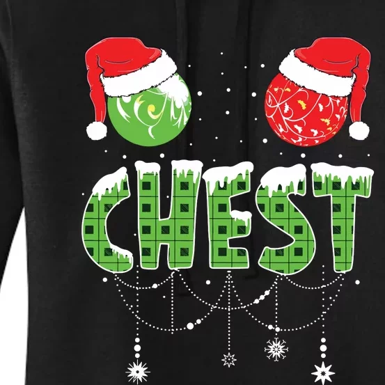 Chestnuts Matching Family Funny Chest Nuts Christmas Couples Women's Pullover Hoodie