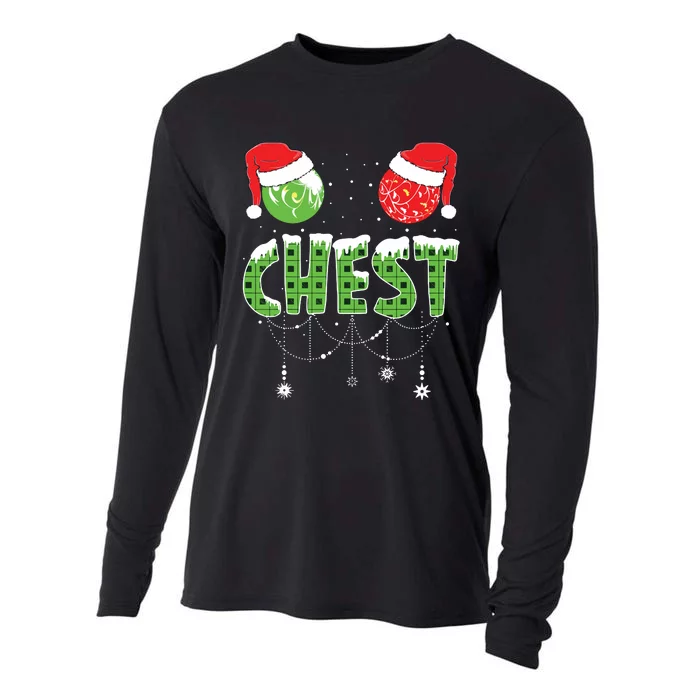 Chestnuts Matching Family Funny Chest Nuts Christmas Couples Cooling Performance Long Sleeve Crew