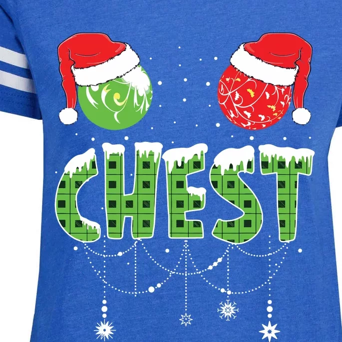 Chestnuts Matching Family Funny Chest Nuts Christmas Couples Enza Ladies Jersey Football T-Shirt