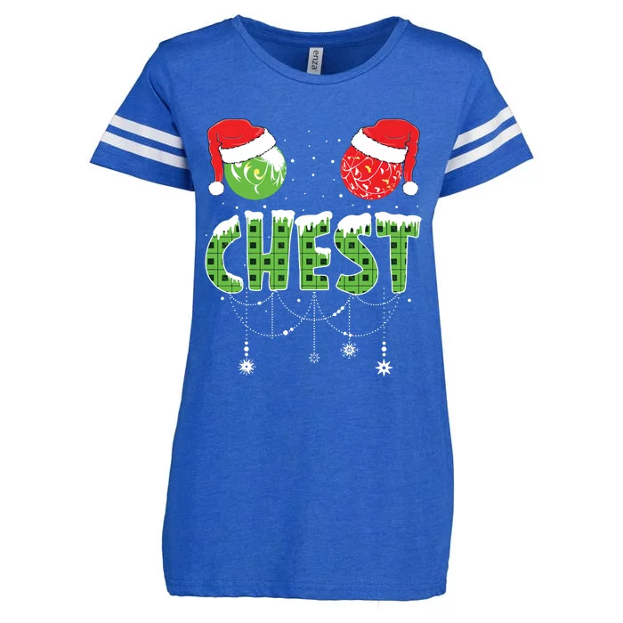 Chestnuts Matching Family Funny Chest Nuts Christmas Couples Enza Ladies Jersey Football T-Shirt