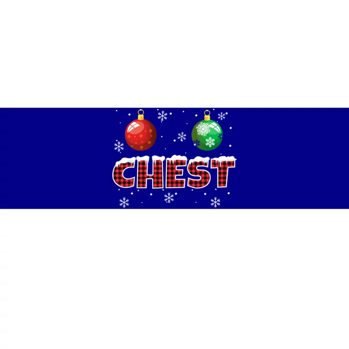 Chestnuts Matching Family Funny Chest Nuts Christmas Couples Cool Gift Bumper Sticker