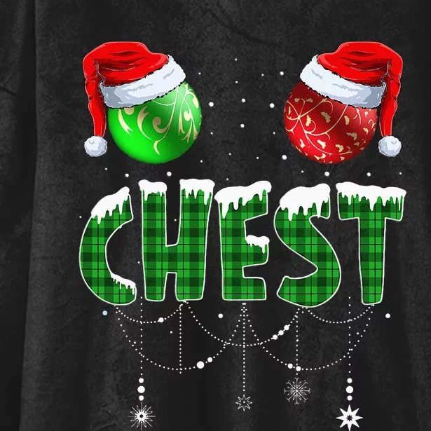 Chestnuts Matching Family Funny Chest Nuts Christmas Couples Hooded Wearable Blanket