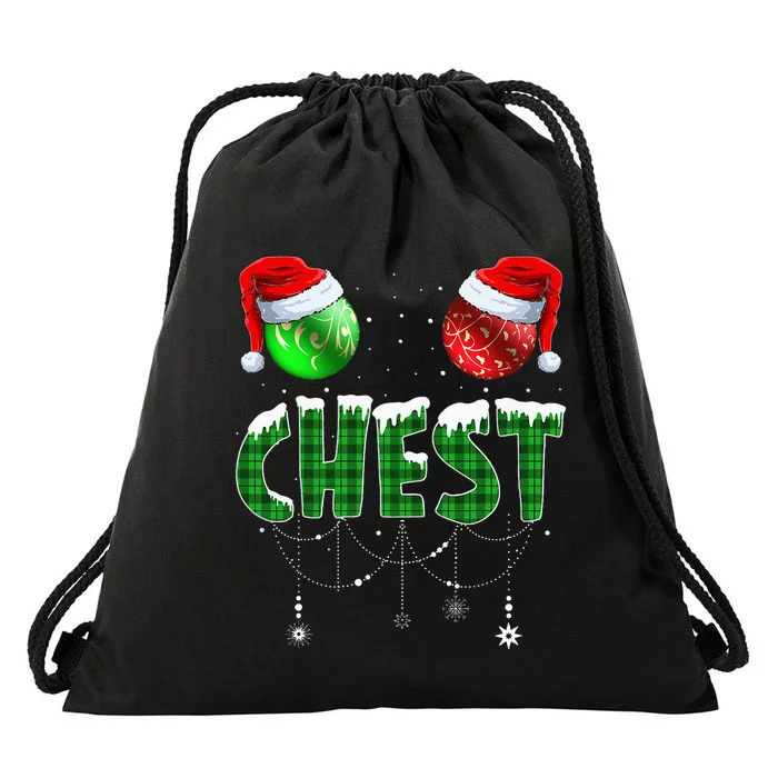 Chestnuts Matching Family Funny Chest Nuts Christmas Couples Drawstring Bag