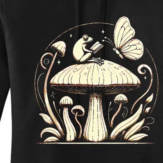 Cottagecore Mushroom Frog Dark Academia Women Goblincore Women's Pullover Hoodie