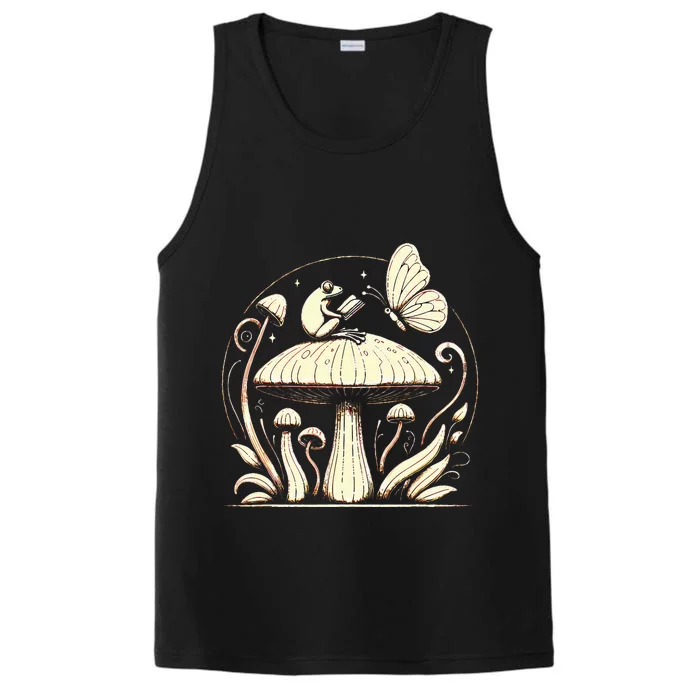 Cottagecore Mushroom Frog Dark Academia Women Goblincore Performance Tank