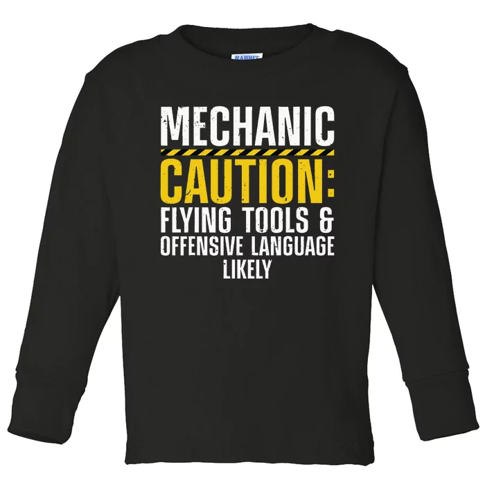 Cool Mechanic For Men Drag Race Automobile Garage Enthusiast Toddler Long Sleeve Shirt