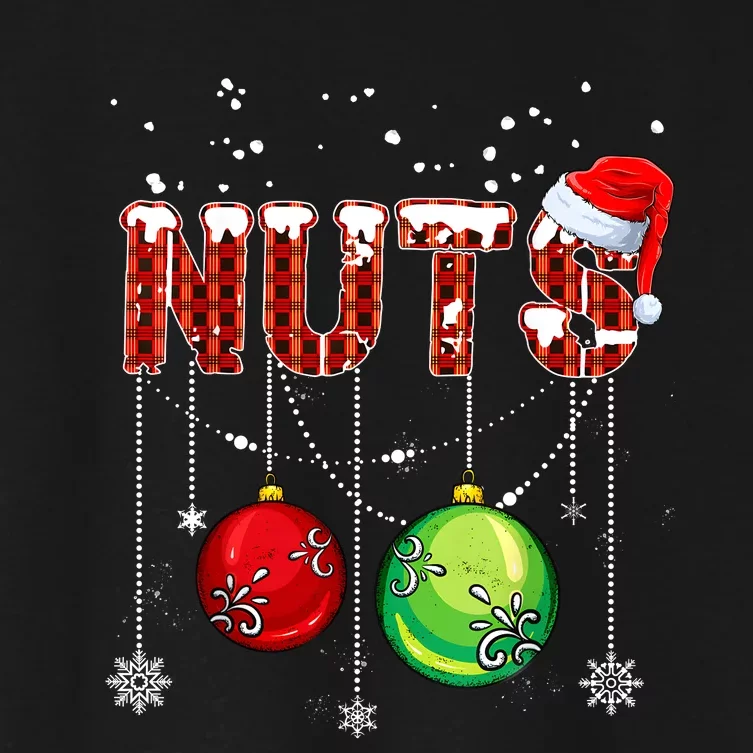 Chestnuts Matching Family Funny Chest Nuts Christmas Couples Women's Crop Top Tee