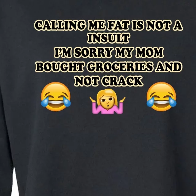 Calling Me Fat Is Not A Insult IM Sorry My Mom Bought Groceries And Not Crack Cropped Pullover Crew