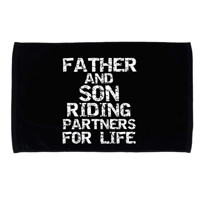 Cycling Matching Father And Son Riding Partners For Life Meaningful Gift Microfiber Hand Towel