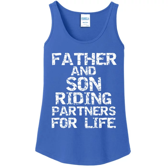 Cycling Matching Father And Son Riding Partners For Life Meaningful Gift Ladies Essential Tank