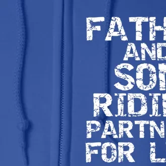 Cycling Matching Father And Son Riding Partners For Life Meaningful Gift Full Zip Hoodie