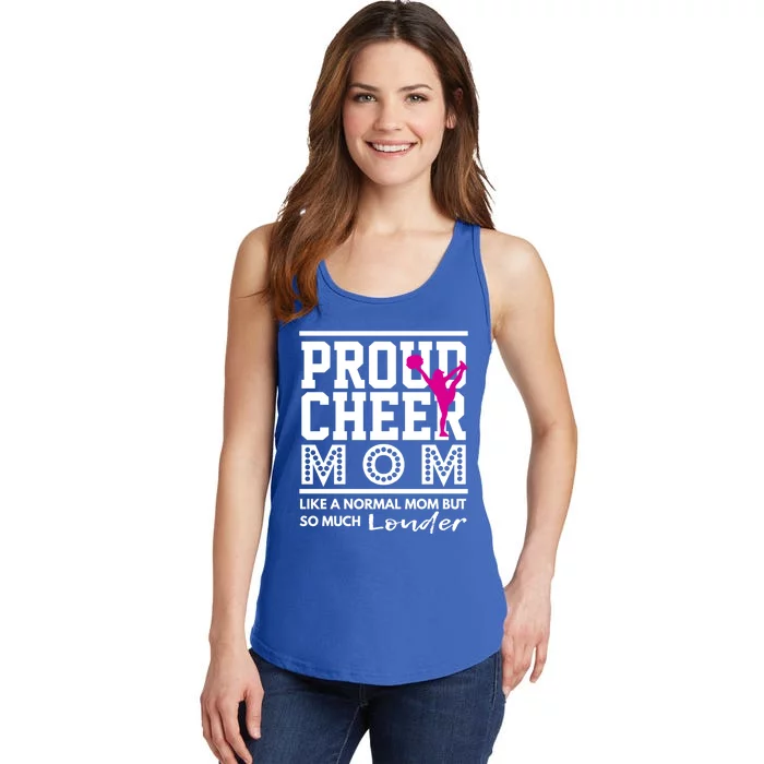 Cheerleading Mom Funny Gift Proud Cheer Mom Gift Ladies Essential Tank