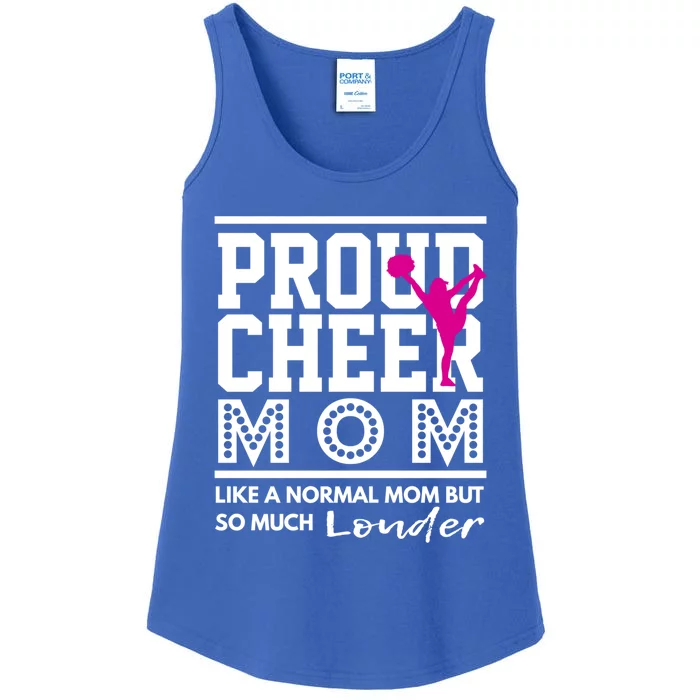 Cheerleading Mom Funny Gift Proud Cheer Mom Gift Ladies Essential Tank