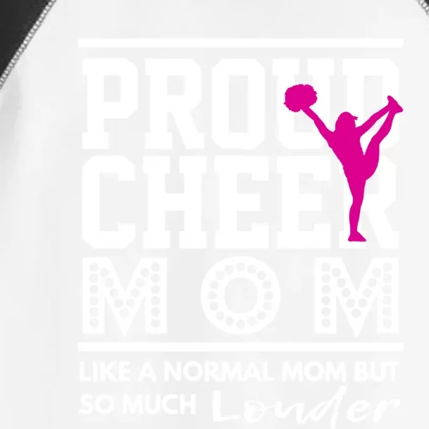 Cheerleading Mom Funny Gift Proud Cheer Mom Gift Toddler Fine Jersey T-Shirt