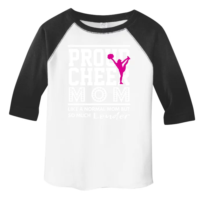 Cheerleading Mom Funny Gift Proud Cheer Mom Gift Toddler Fine Jersey T-Shirt