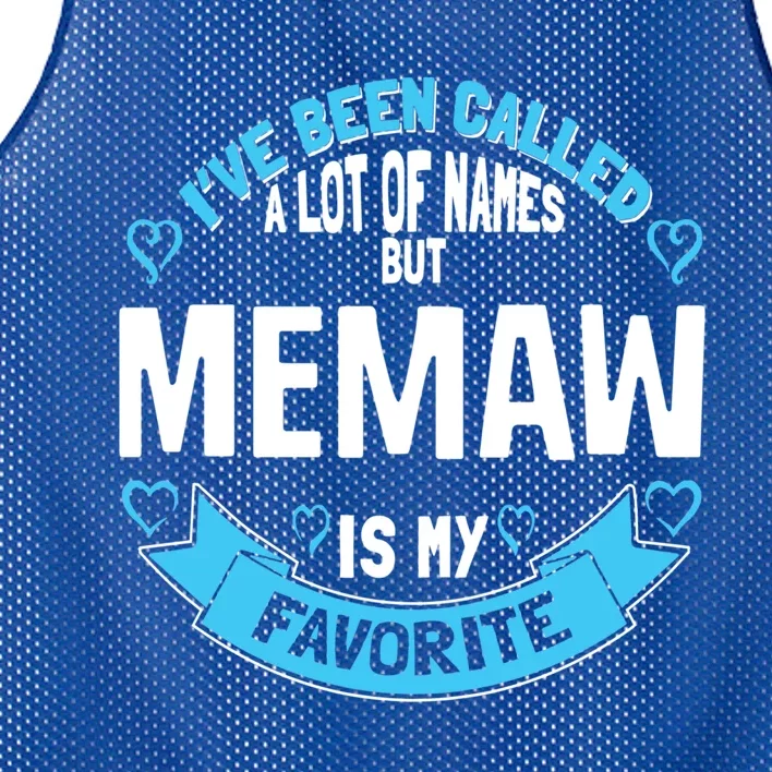 Cute Memaw For Grandmother Gift For Memaw! Meaningful Gift Mesh Reversible Basketball Jersey Tank