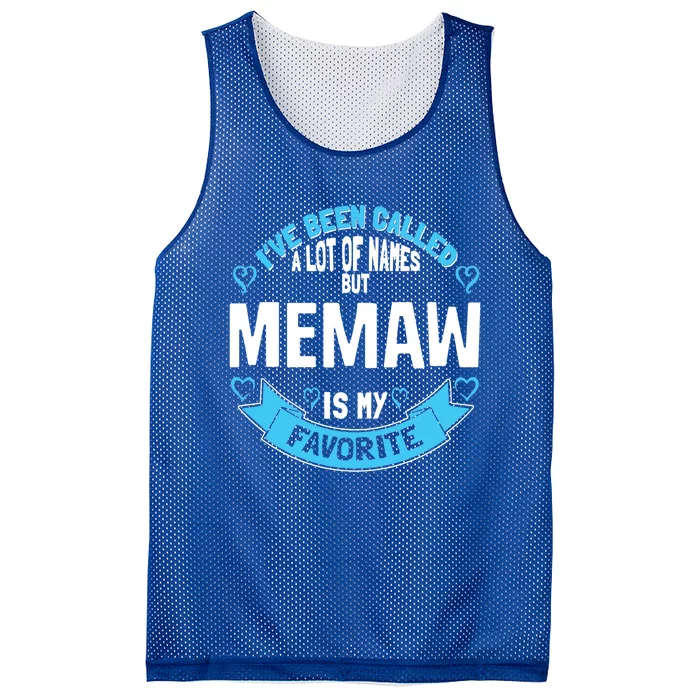 Cute Memaw For Grandmother Gift For Memaw! Meaningful Gift Mesh Reversible Basketball Jersey Tank