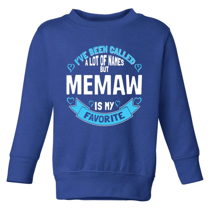 Cute Memaw For Grandmother Gift For Memaw! Meaningful Gift Toddler Sweatshirt