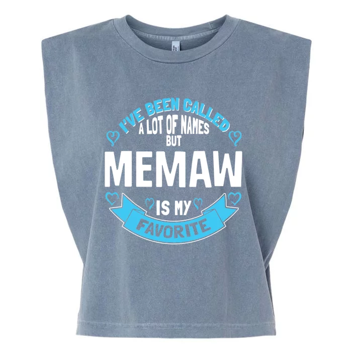 Cute Memaw For Grandmother Gift For Memaw! Meaningful Gift Garment-Dyed Women's Muscle Tee