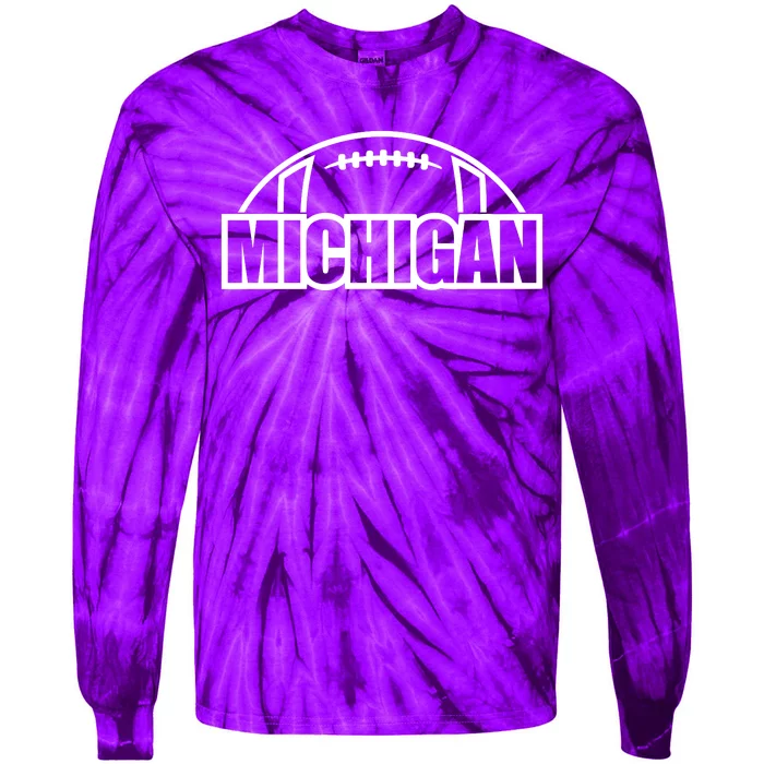 Cool Michigan Football Tie-Dye Long Sleeve Shirt